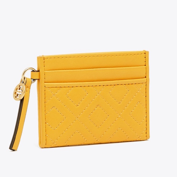 Authentic Tory Burch Quilted leather slim card cs - Picture 3 of 8